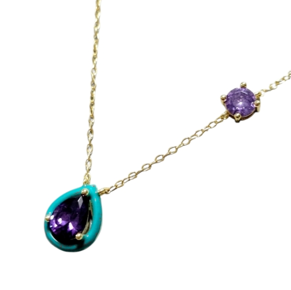 Jewelry - Amethyst gold over silver Necklace 18"
